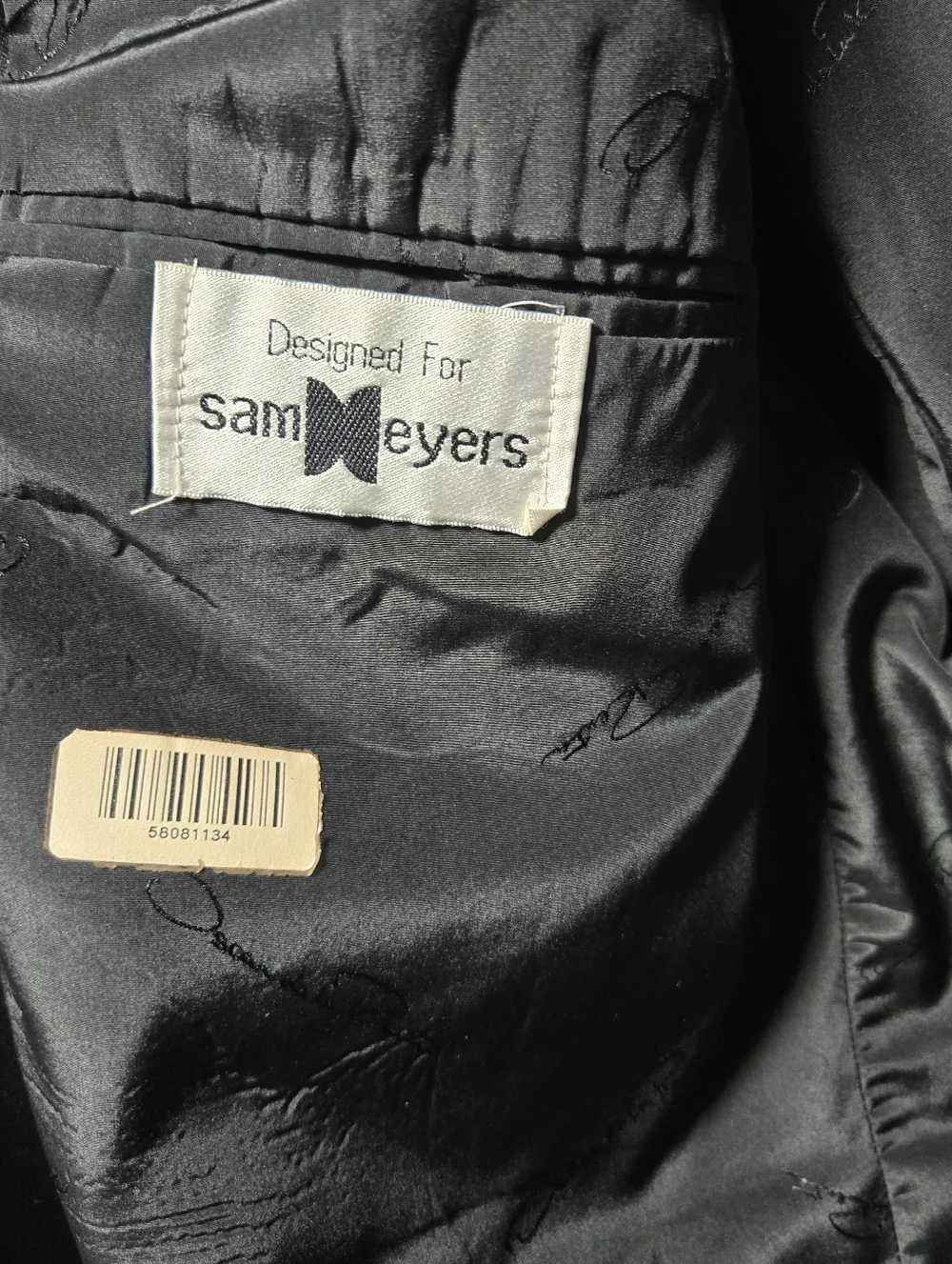 Oscar De La Renta Tuxedo Suit Jacket Size 43R Wedding Prom Formal Sam Meyers